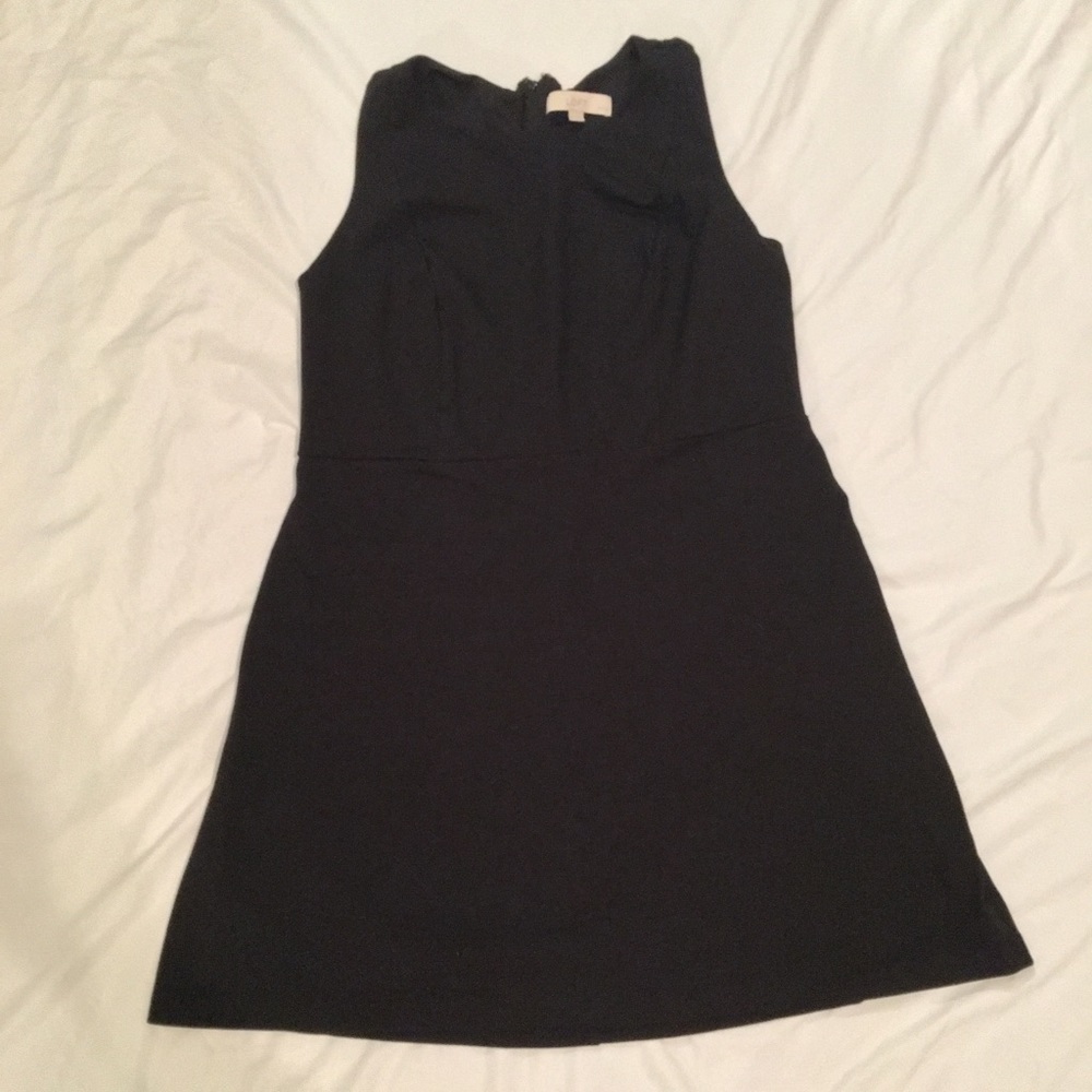Loft Black Fit and Flare Dress